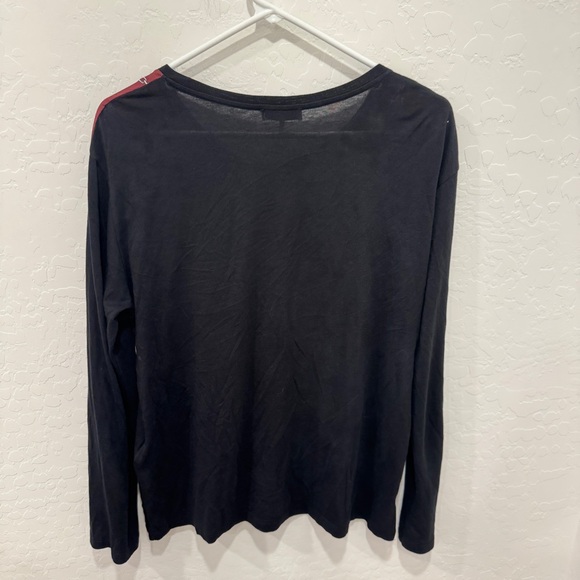 Sandro Paris Oriana Printed Fringed Shirt Womens Black Red Equestrian Artsy - Picture 9 of 9